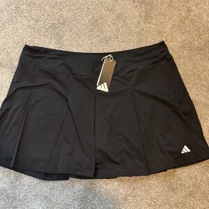 NWT Adidas Womens Black Twistknit Golf Tennis Skirt Shorts Skorts 2XL $90